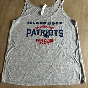 Gray island dogs southernmost Patriots Fan Club Tank Top small key west
